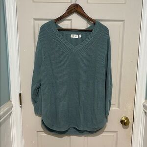 Women’s Oversized Teal Sweater Plus Size